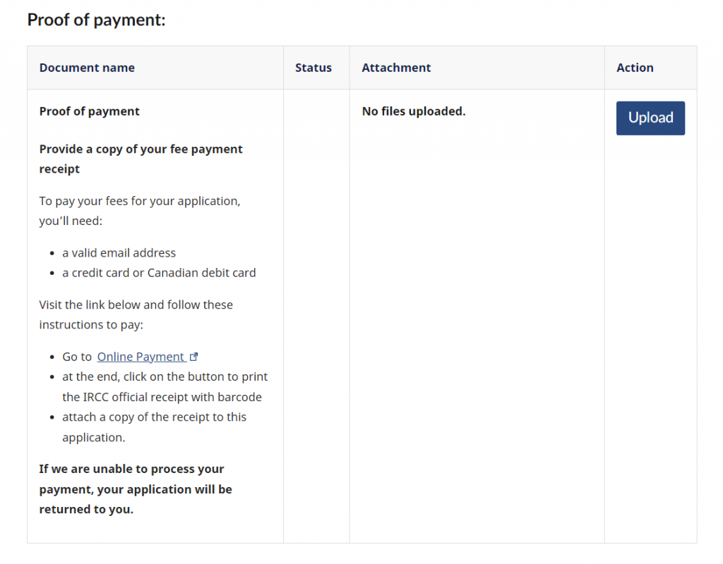 Application Fee Online Payment Receipt