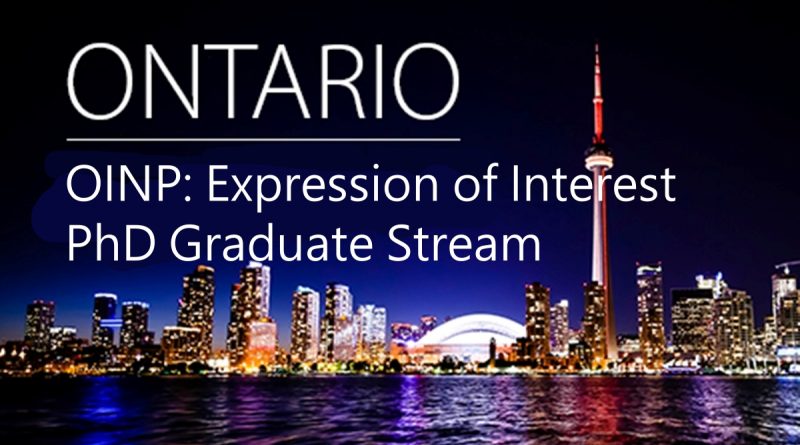OINP: Expression of Interest - PhD Graduate Stream