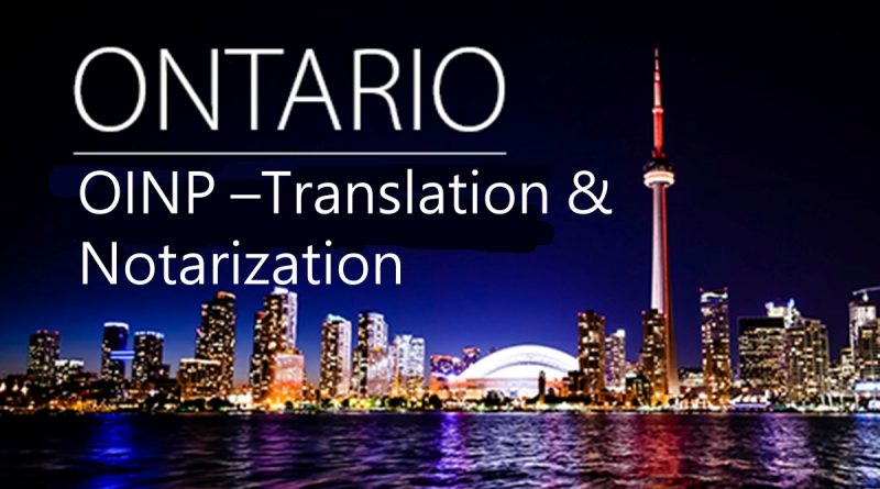 OINP: Document Translation and Notarization